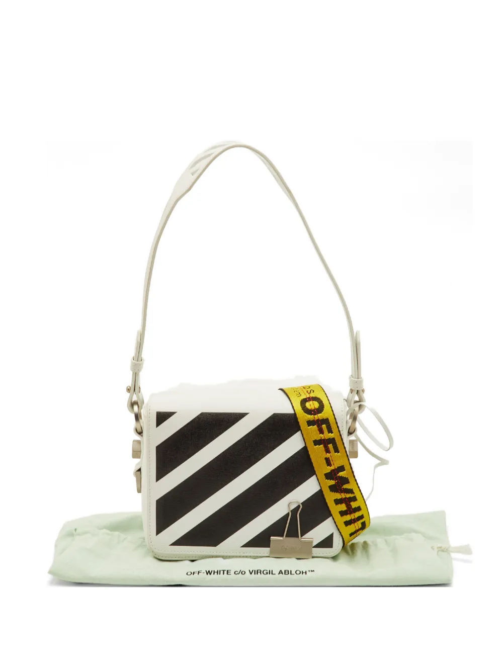 Off-White Pre-Owned Binder Clip Diag shoulder bag - Bianco