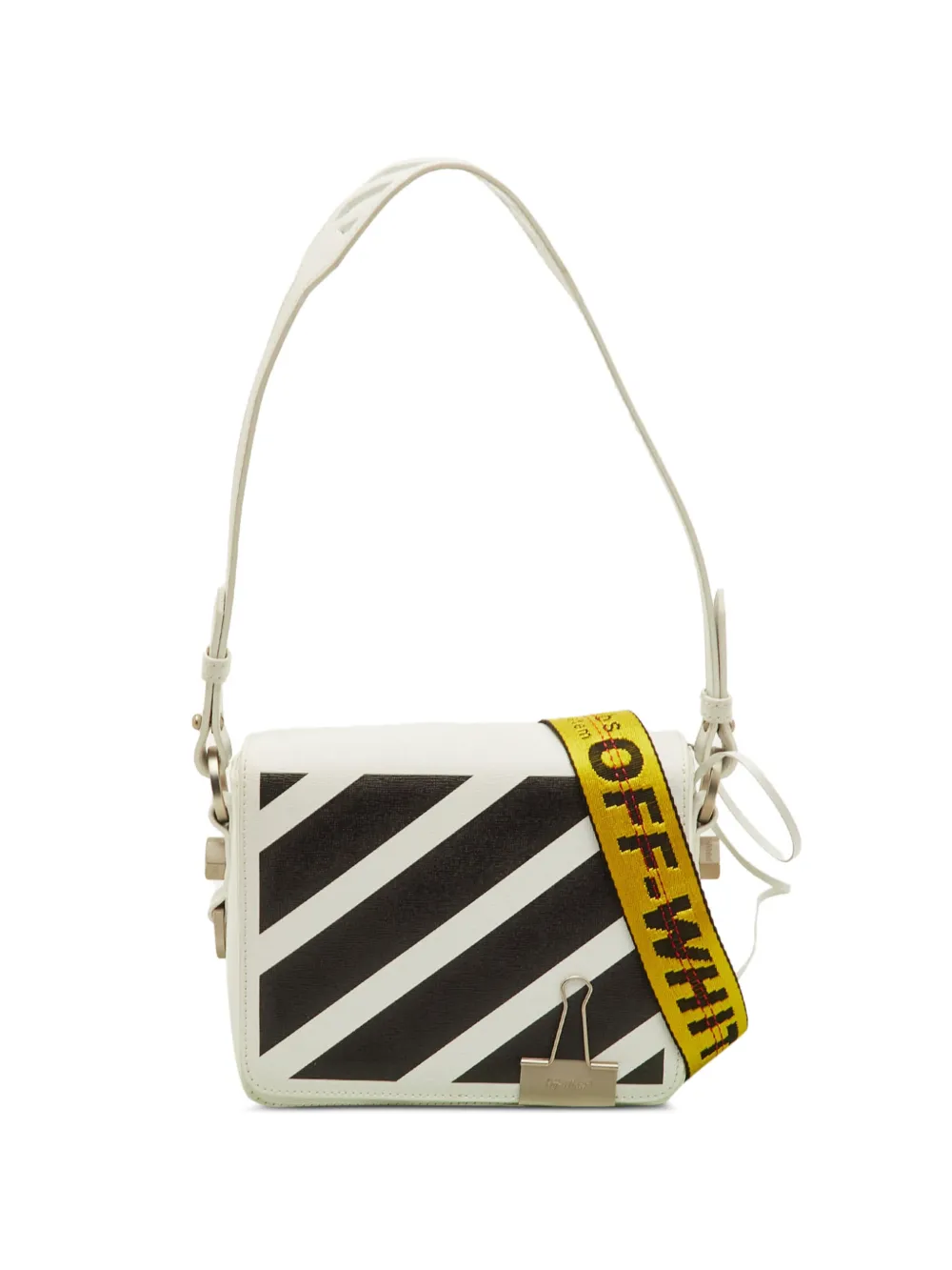 Off-White Pre-Owned Binder Clip Diag shoulder bag - Bianco