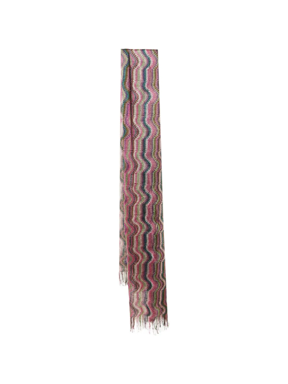 Missoni Pre-Owned wavy-pattern knitted scarf - Rosa