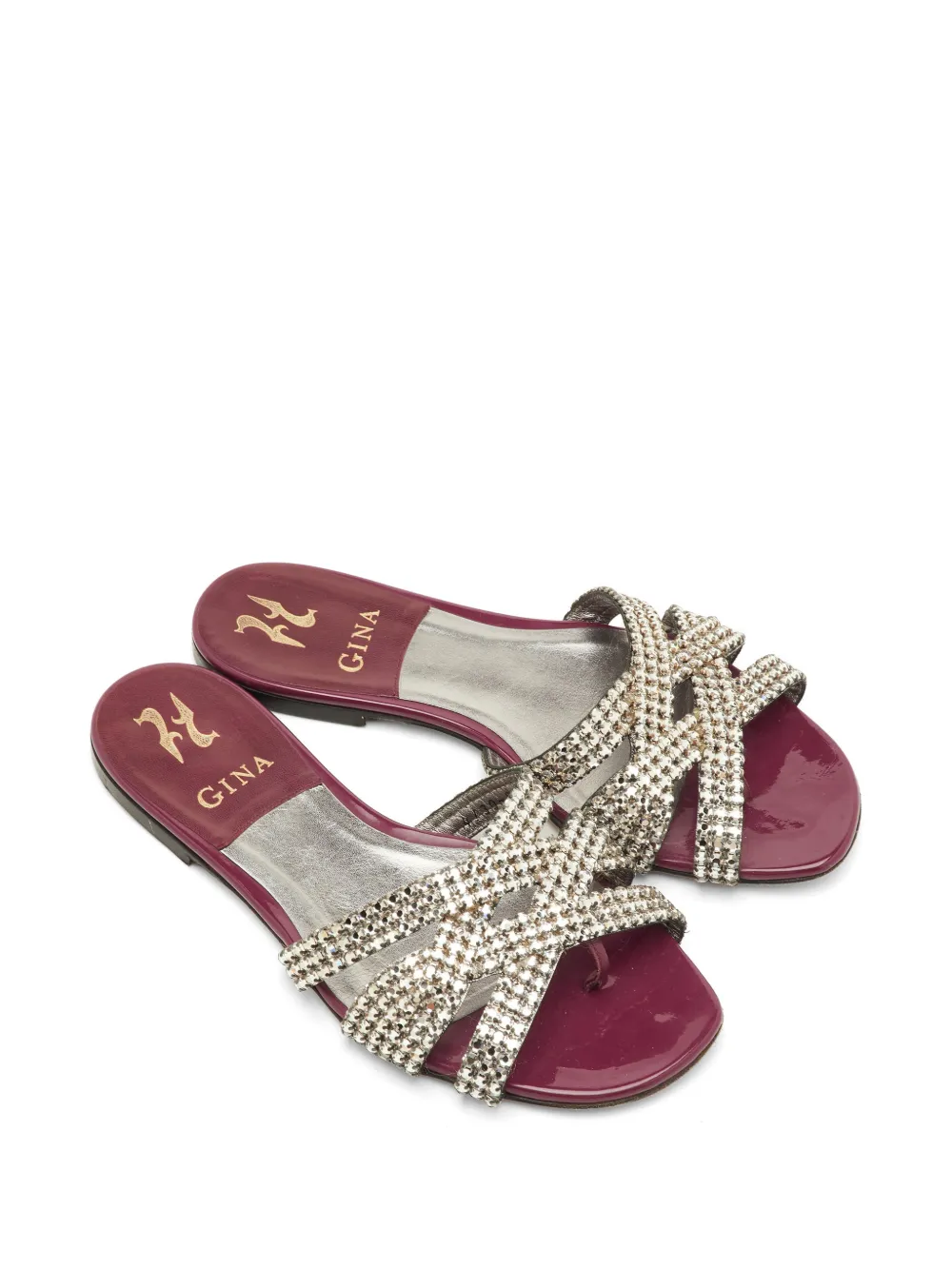 Gina Orion crystal-embellished sandals - Silber