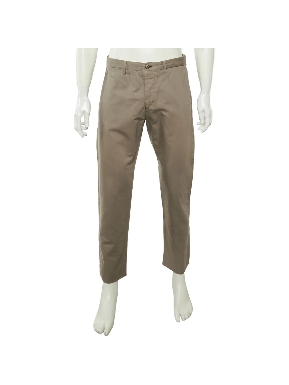 Ermenegildo Zegna Vintage belt-loops straight-leg cotton trousers - Toni neutri