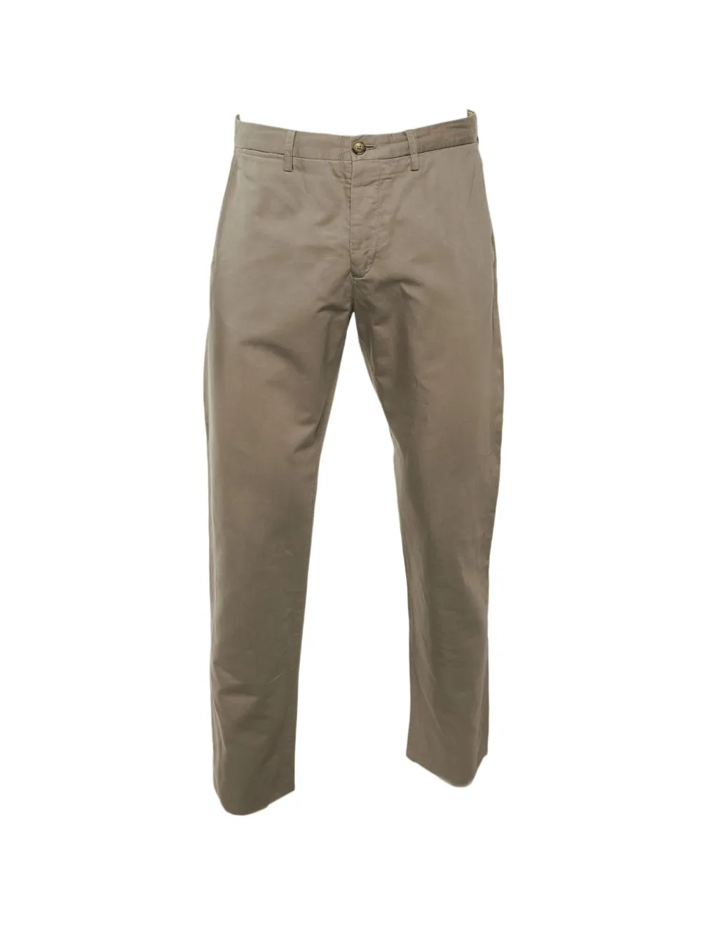 Ermenegildo Zegna Vintage belt-loops straight-leg cotton trousers - Toni neutri