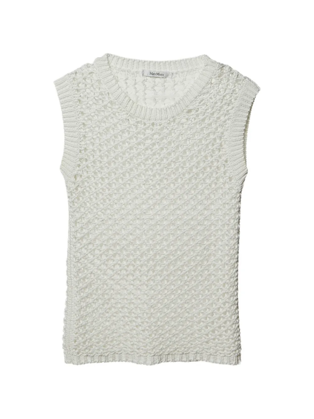 Max Mara crochet knit tank top - Bianco