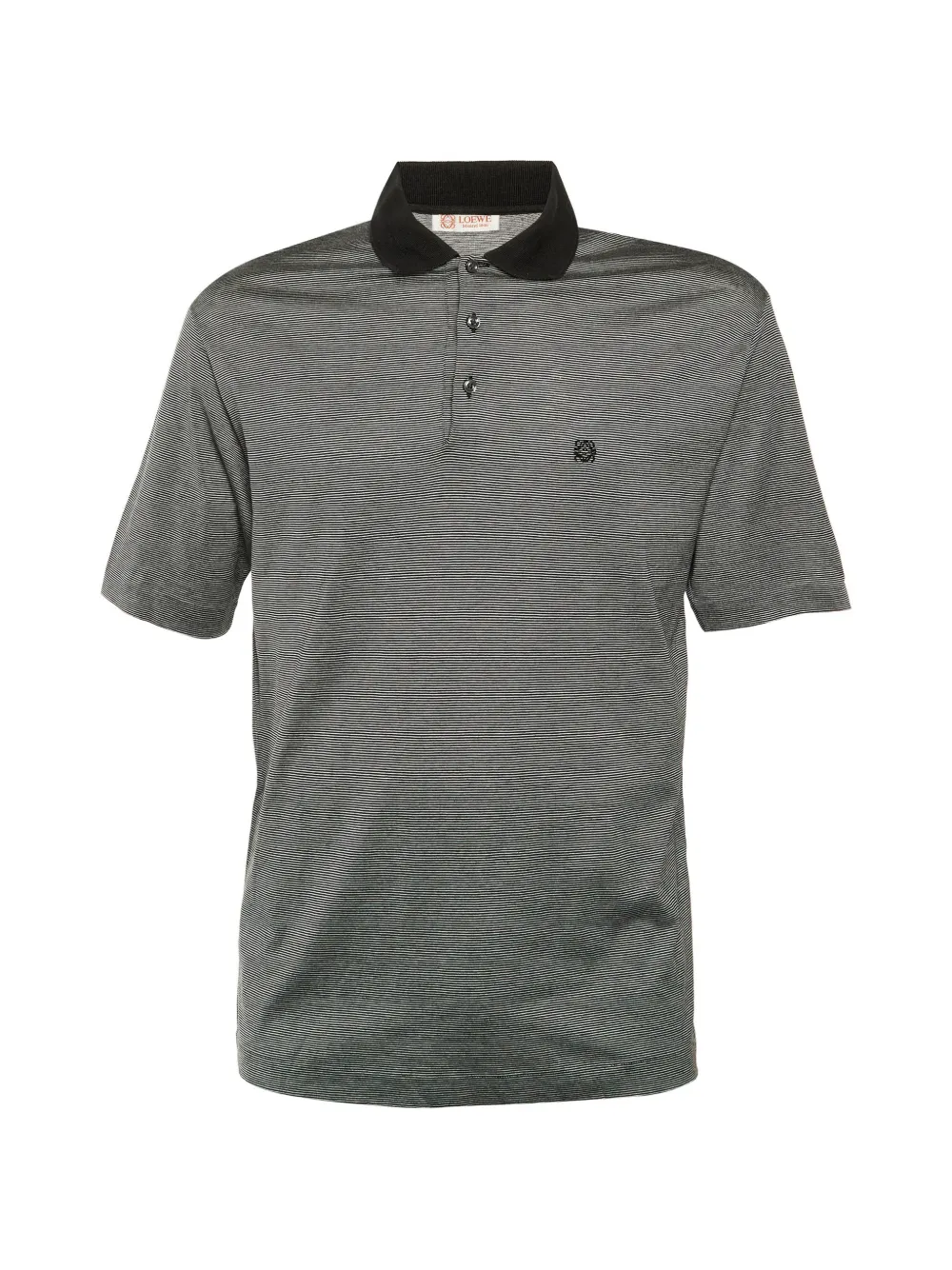 Loewe Pre-Owned striped polo shirt - Nero