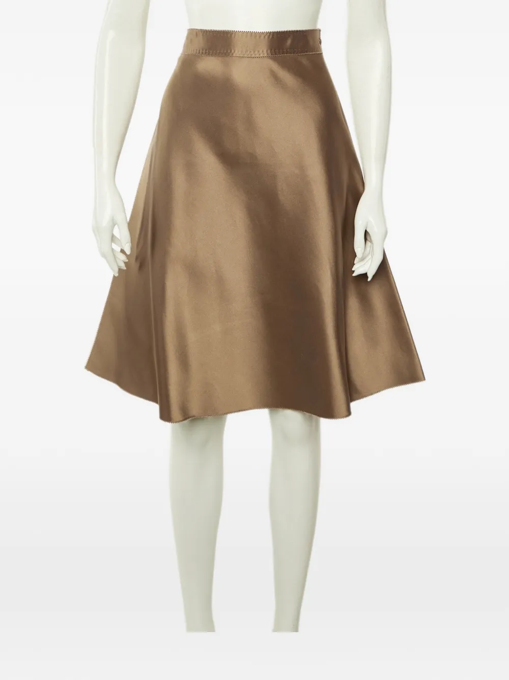 Fendi Pre-Owned flared silk skirt - Marrone