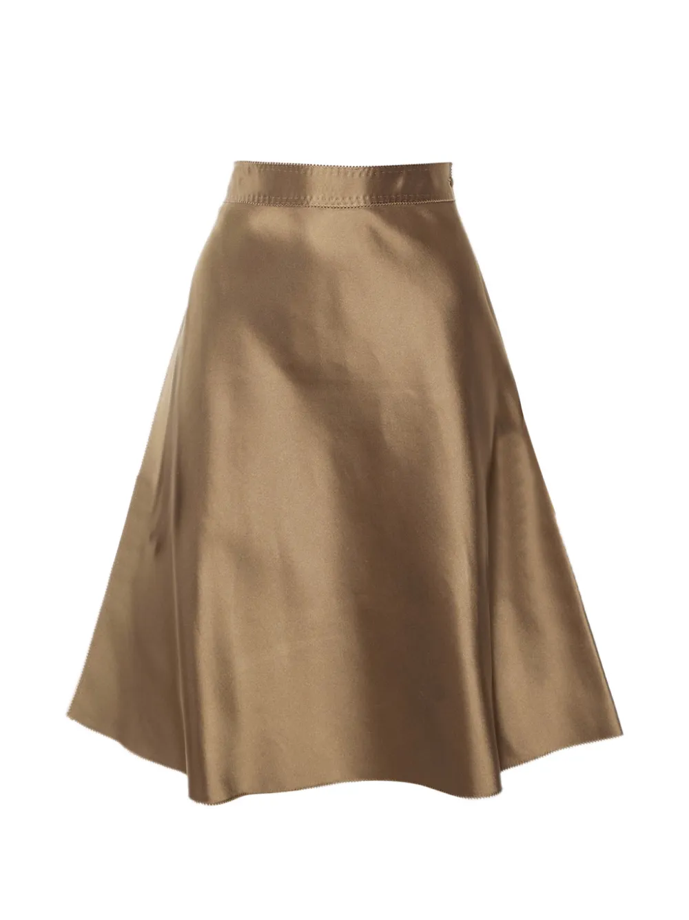 Fendi Pre-Owned flared silk skirt - Braun
