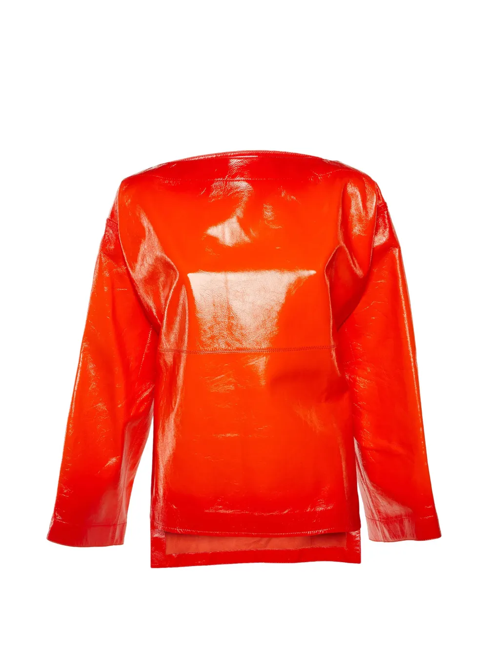 Bottega Veneta Pre-Owned side-tie leather blouse - Arancione