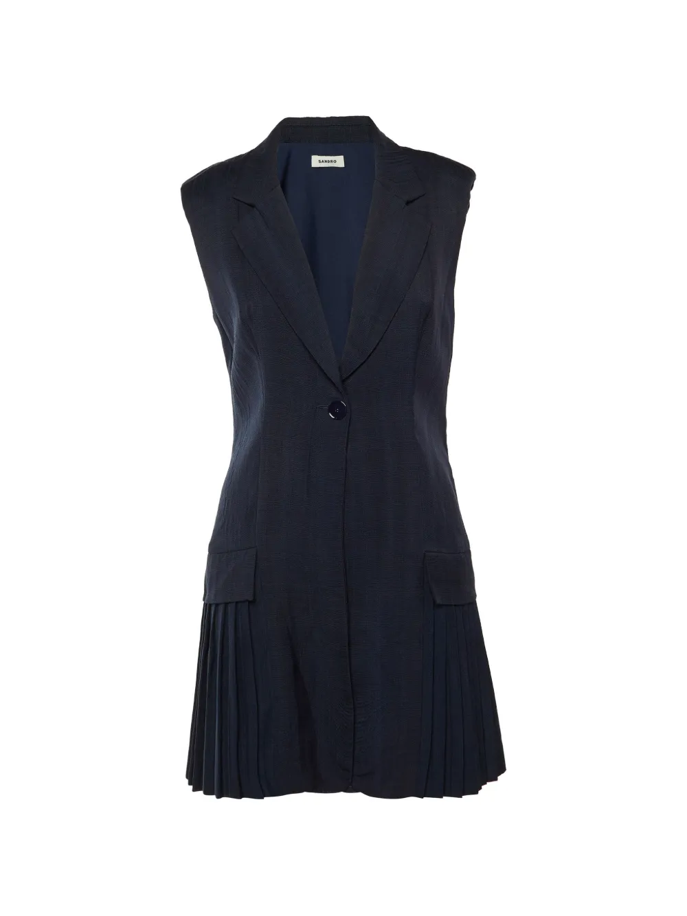 SANDRO pleated mini dress - Blu
