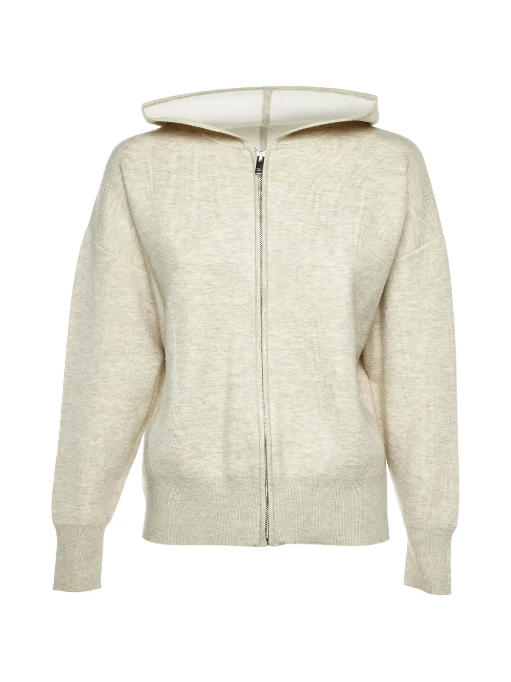 SANDRO embroidered-details zip-up hoodie - Grigio