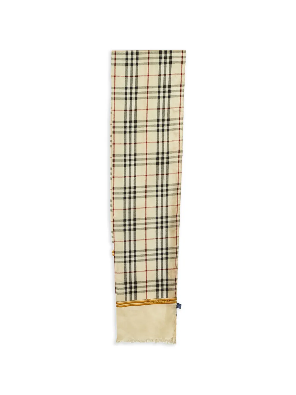 Burberry Pre-Owned Vintage Check fringed scarf - Toni neutri