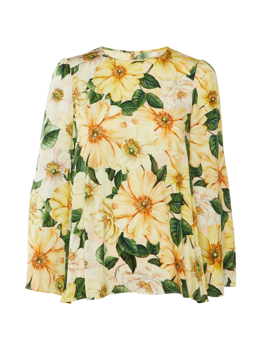 Dolce & Gabbana Pre-Owned floral-print silk blouse - Giallo
