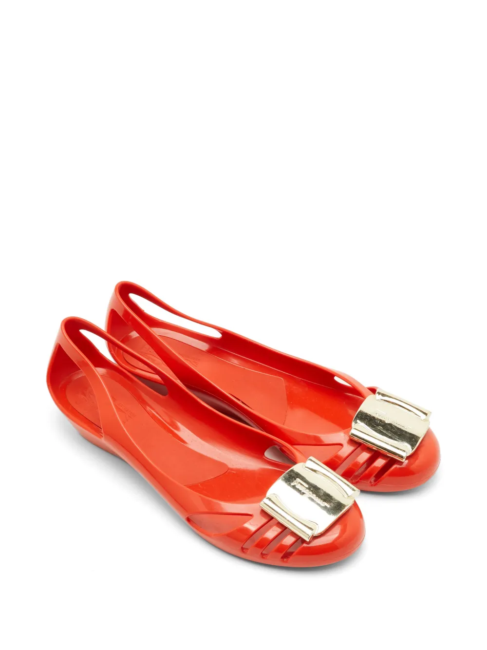 Ferragamo Pre-Owned Bermuda ballet flats - Rosso