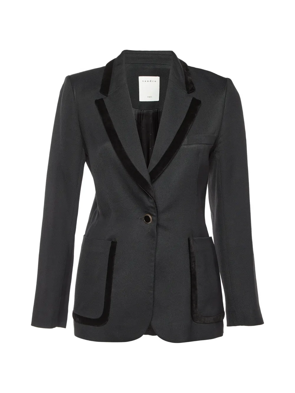 SANDRO single-breasted tailored blazer - Nero