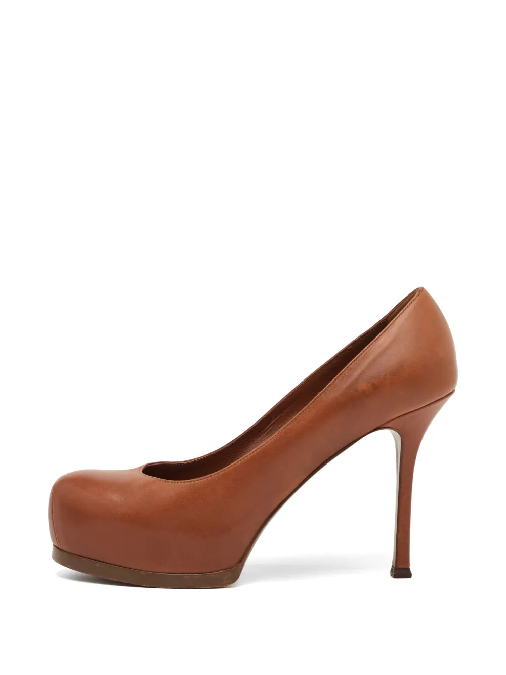Saint Laurent Pre-Owned Tribtoo leather pumps - Braun