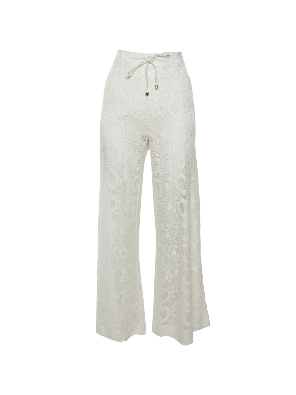 Roberto Cavalli Vintage lace-patterned wide-leg trousers