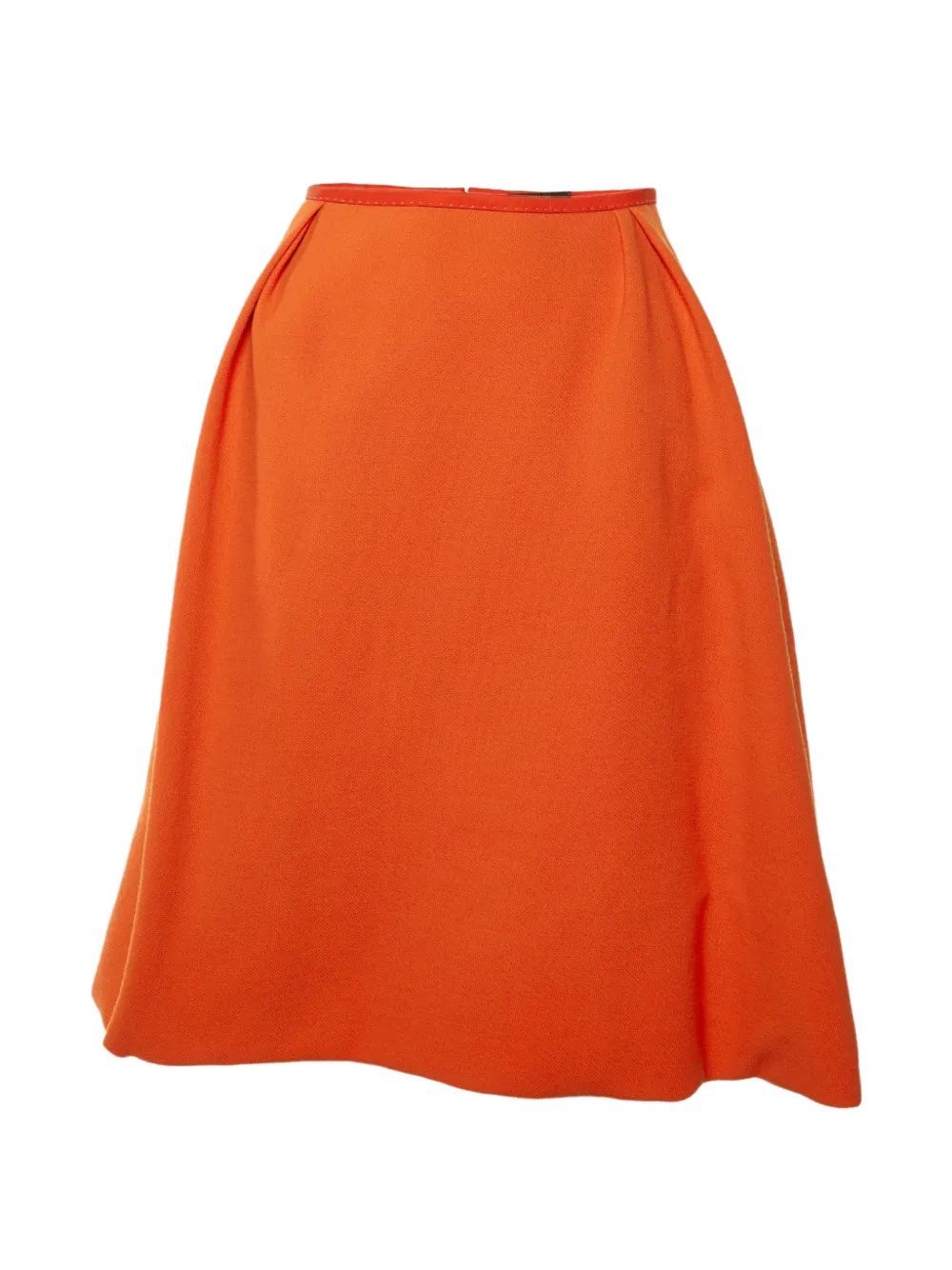 Louis Vuitton Pre-Owned pleated wool midi skirt - Arancione