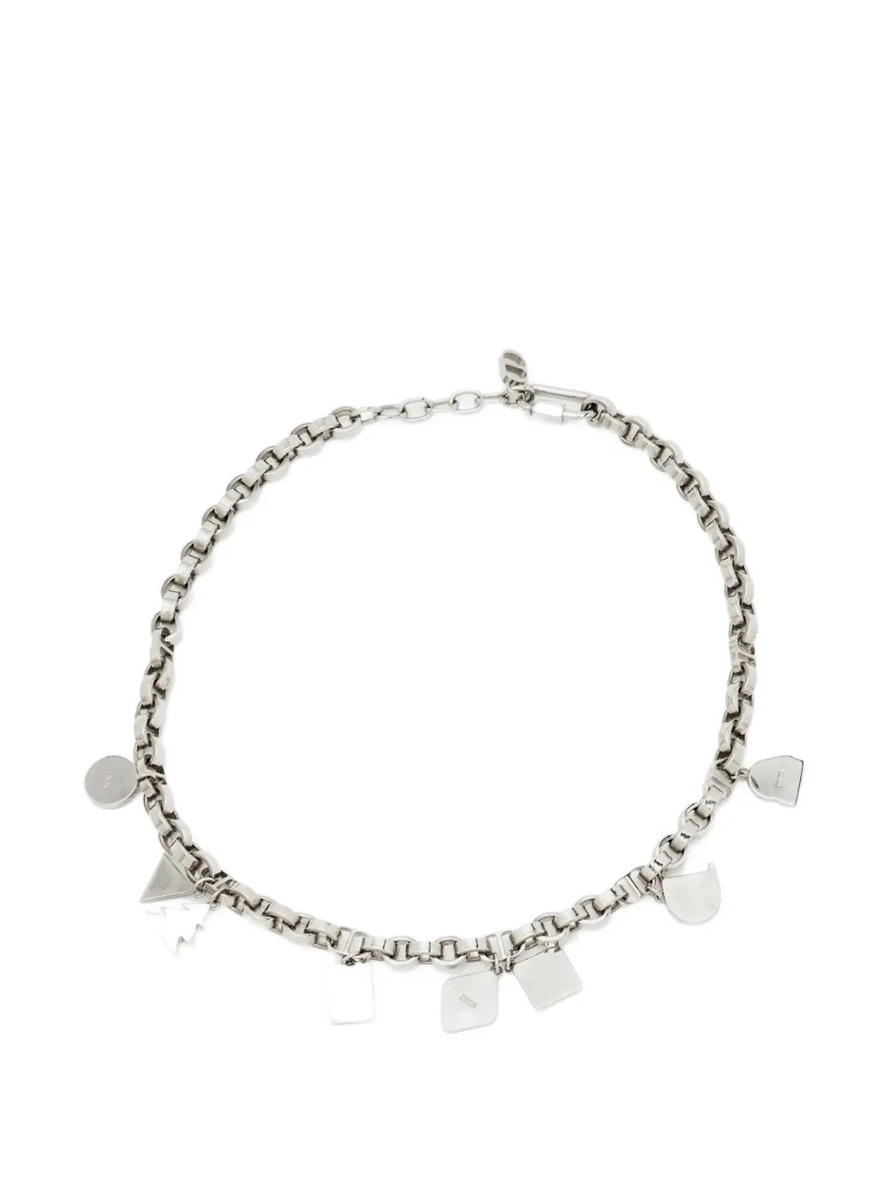 Christian Dior Pre-Owned enamel multi-charm necklace - Argento