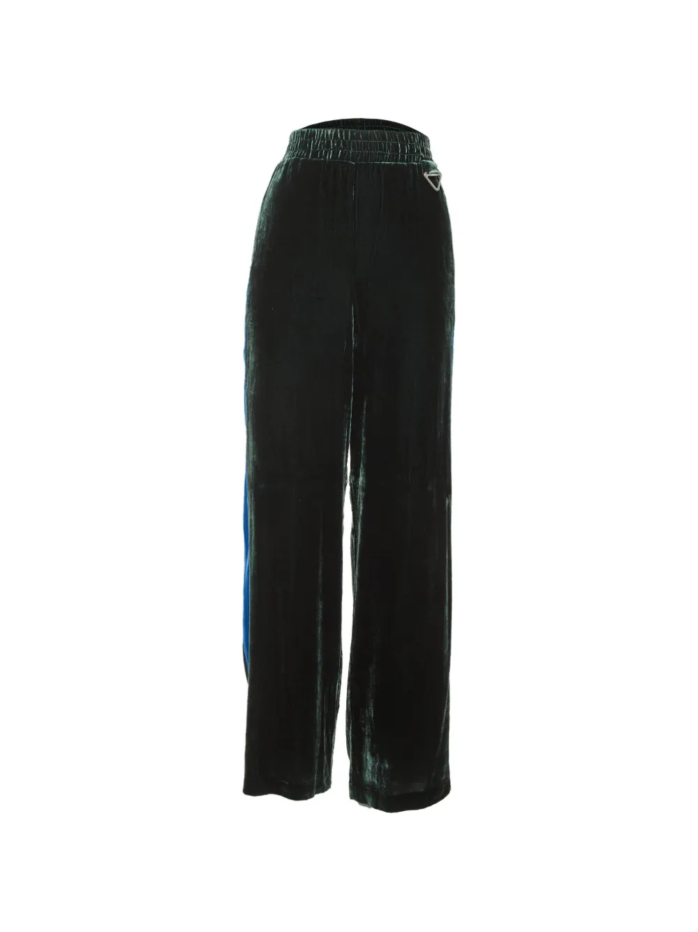 Dion Lee velvet side-stripe trousers - Verde