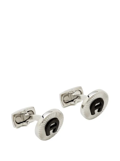 Aigner Vintage logo-plaque ceramic-detail cufflinks