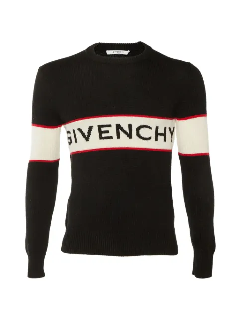 Givenchy Pre-Owned logo intarsia crew-neck sweater