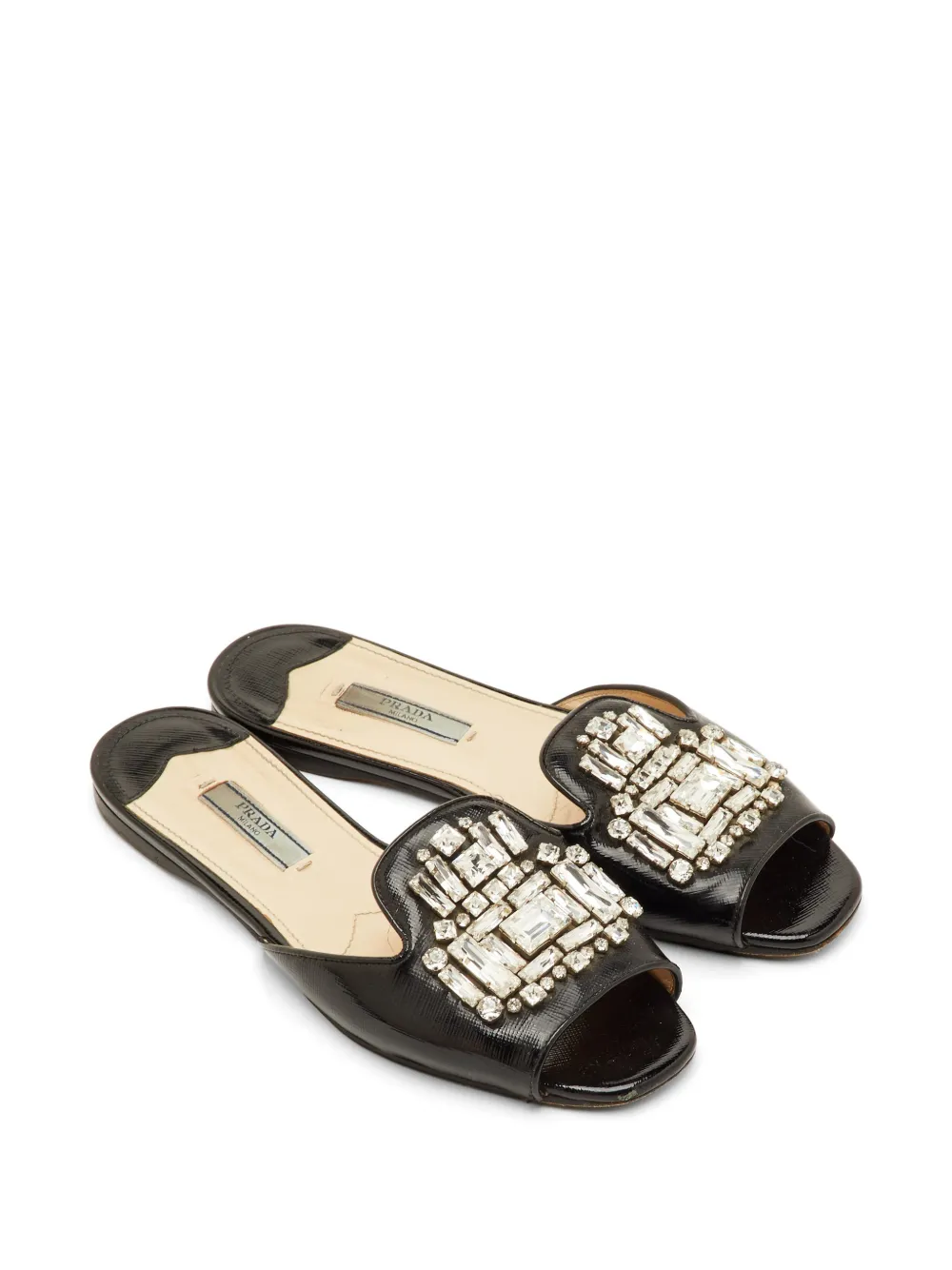 Prada Pre-Owned Pumps mit Kristallverzierung - Schwarz