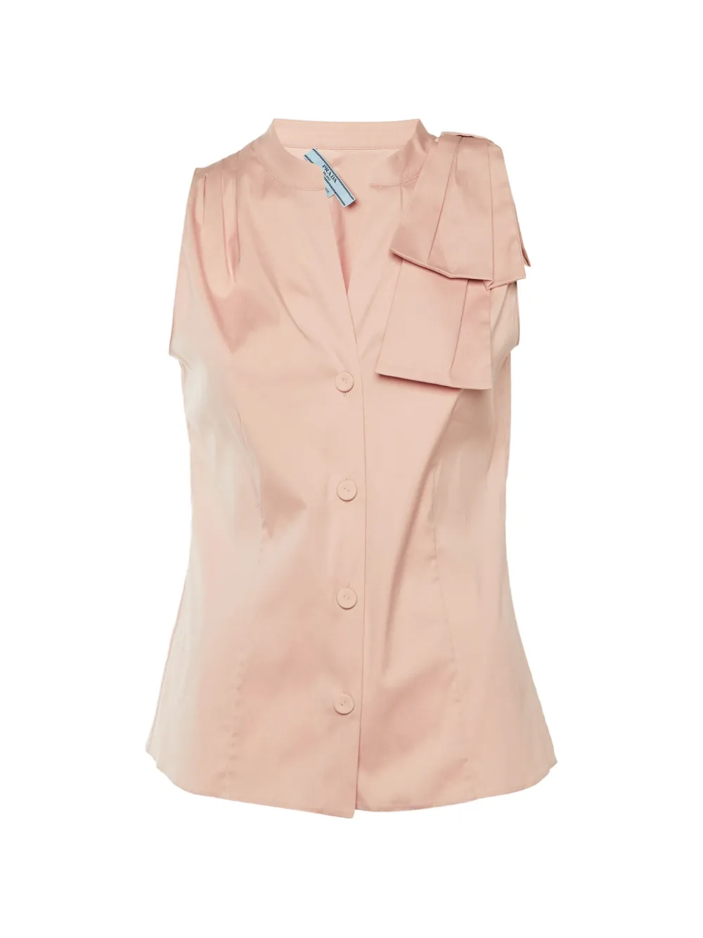 Prada Pre-Owned bow-detail sleeveless blouse - Rosa