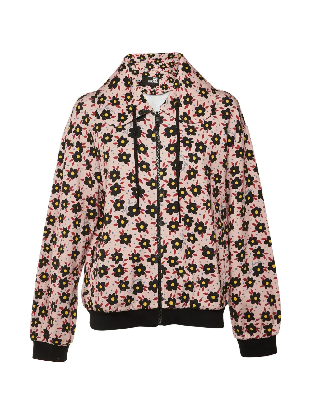 Love Moschino floral-print zip-up jacket - Rosa
