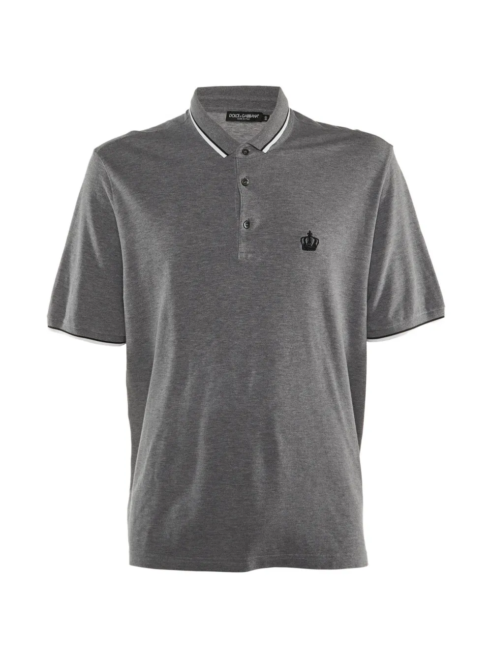 Dolce & Gabbana Pre-Owned polo con ricamo - Grigio