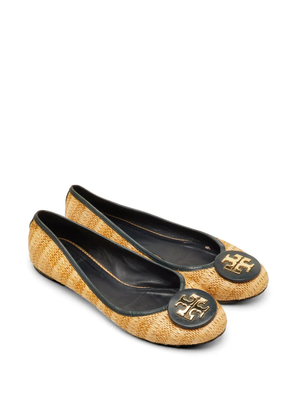 Tory Burch Reva raffia ballet flats - Toni neutri