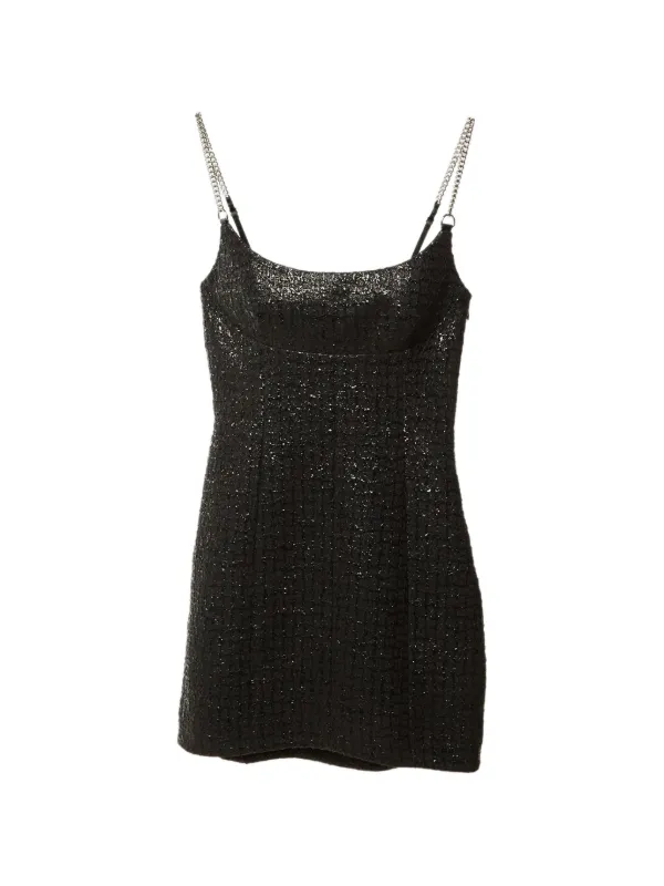 Pre-Owned Alexander Wang chain-strap Textured Mini Dress | Black