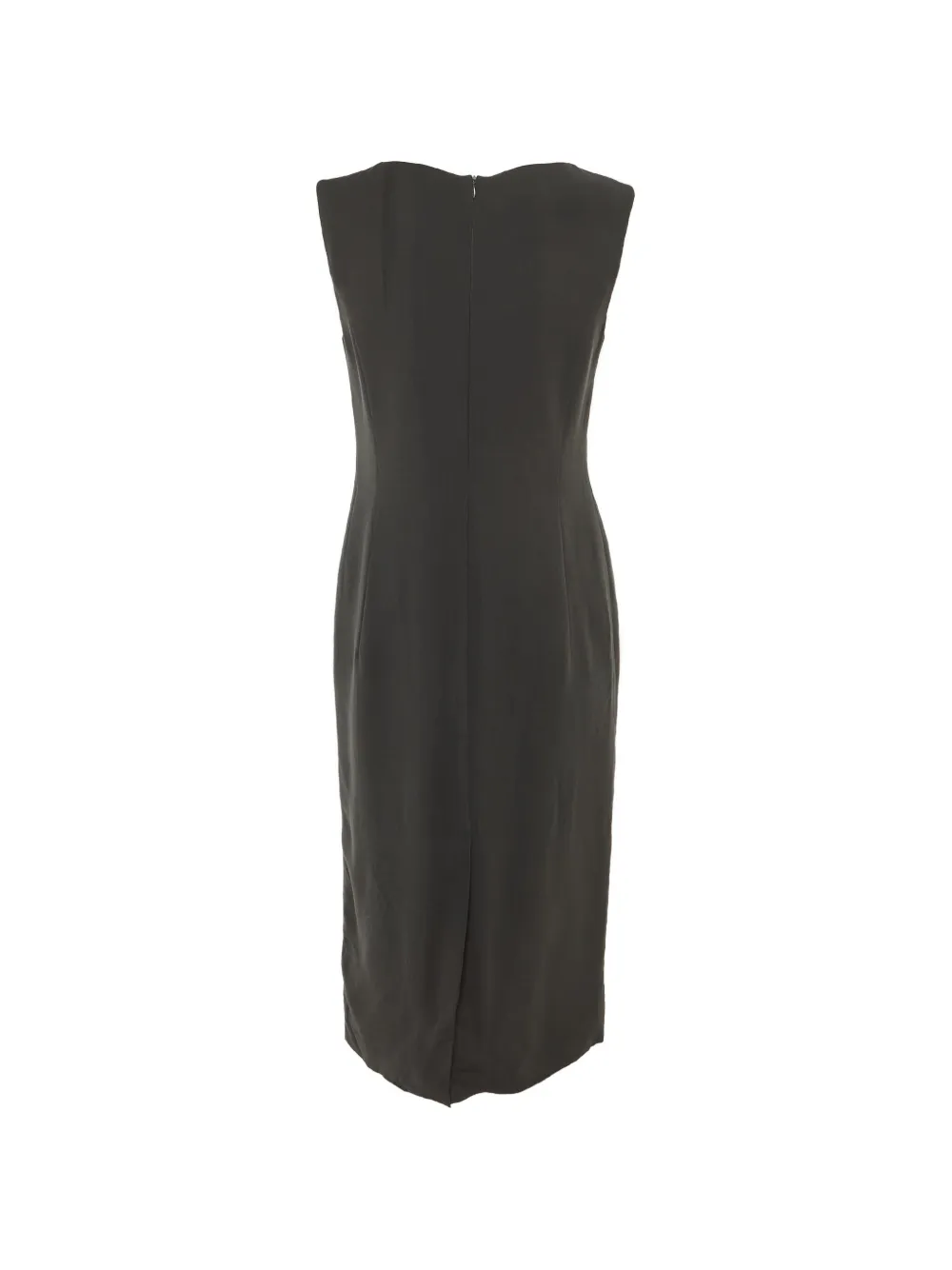 Max Mara sleeveless crepe mid dress - Grau