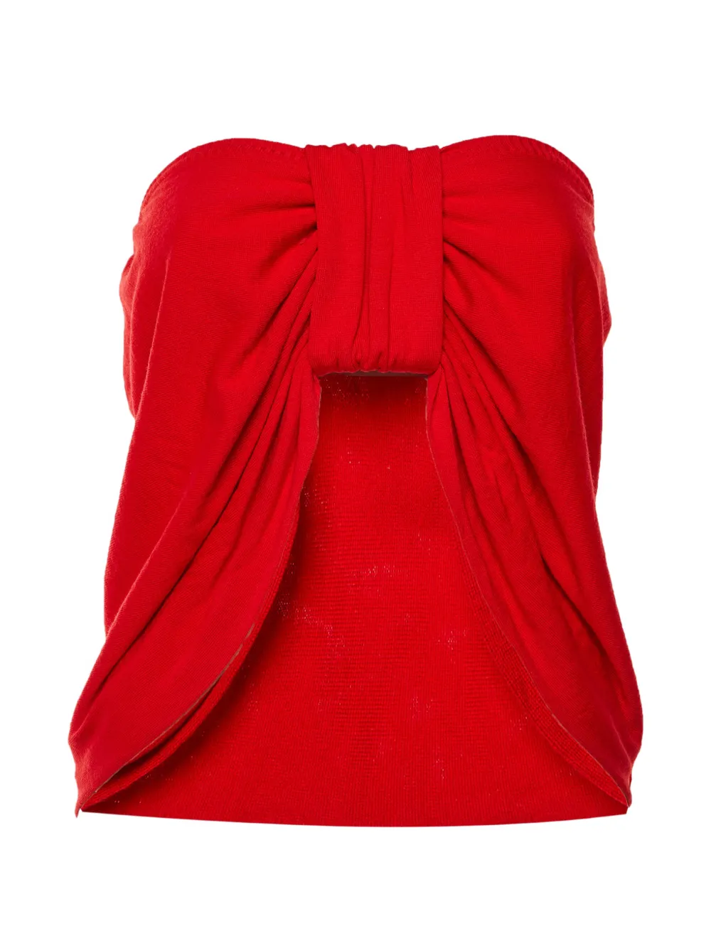 Moschino Cheap & Chic bow-detail strapless top - Rosso