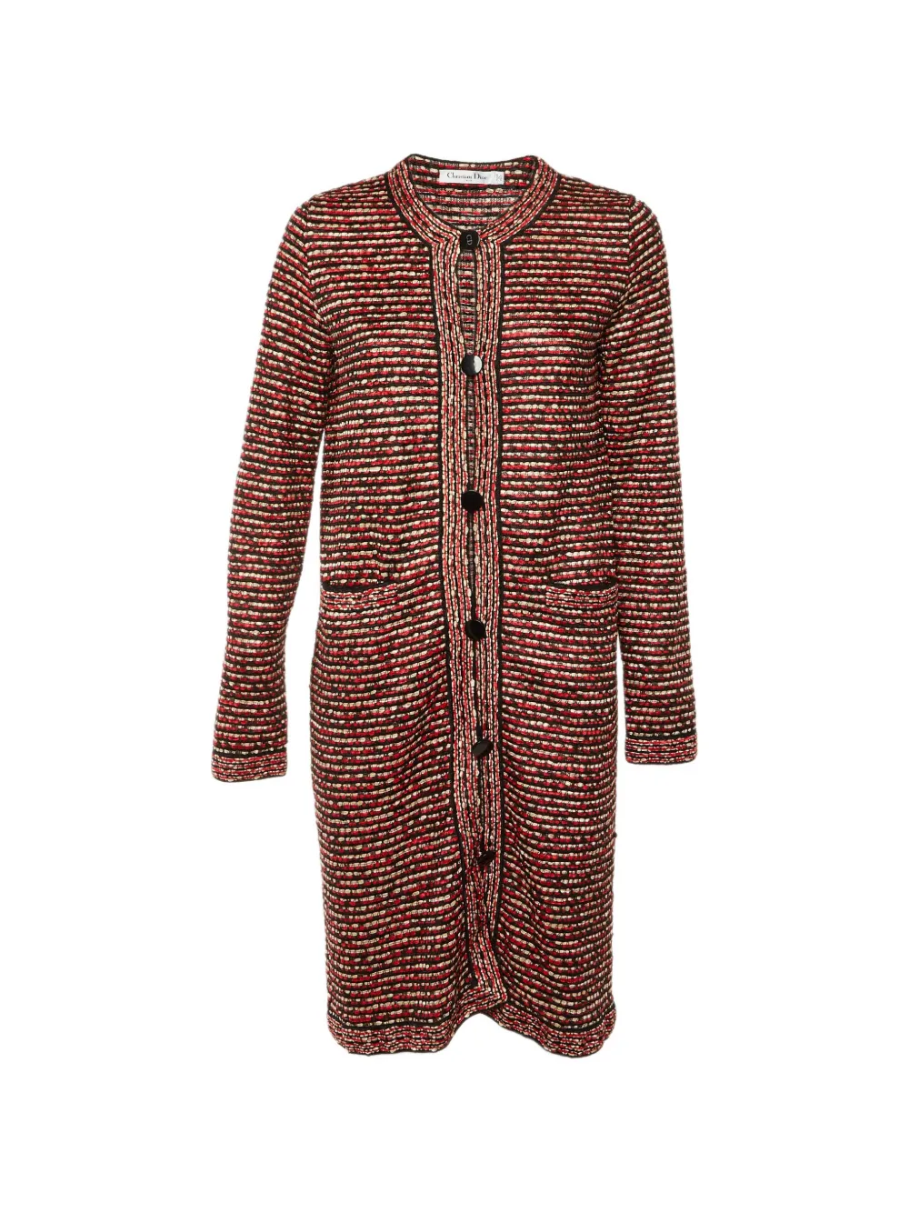 Christian Dior Pre-Owned button-front longline cardigan - Rot