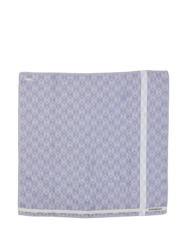 Saint Laurent Pre-owned Circle-pattern Handkerchief in Purple