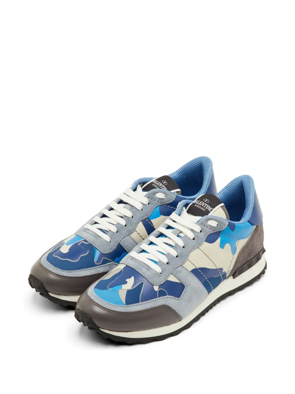 Valentino Garavani Pre-Owned Rockrunner camouflage sneakers - Blu