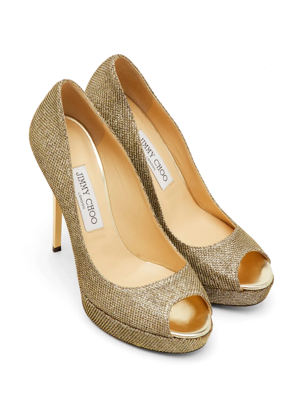 Jimmy Choo Pre-Owned Luna platform pumps - Gold