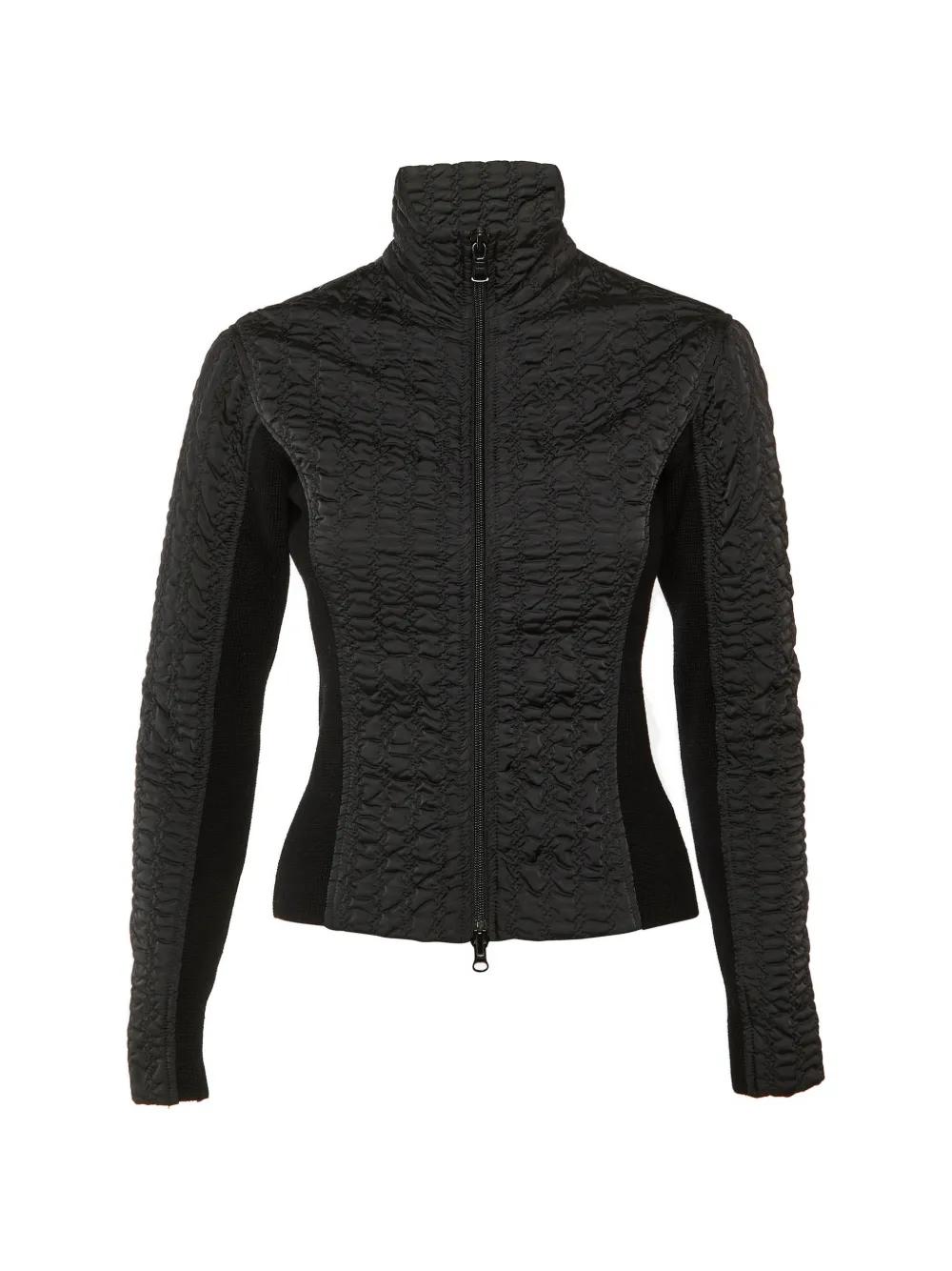 Giorgio Armani Pre-Owned knit-panel jacket - Nero