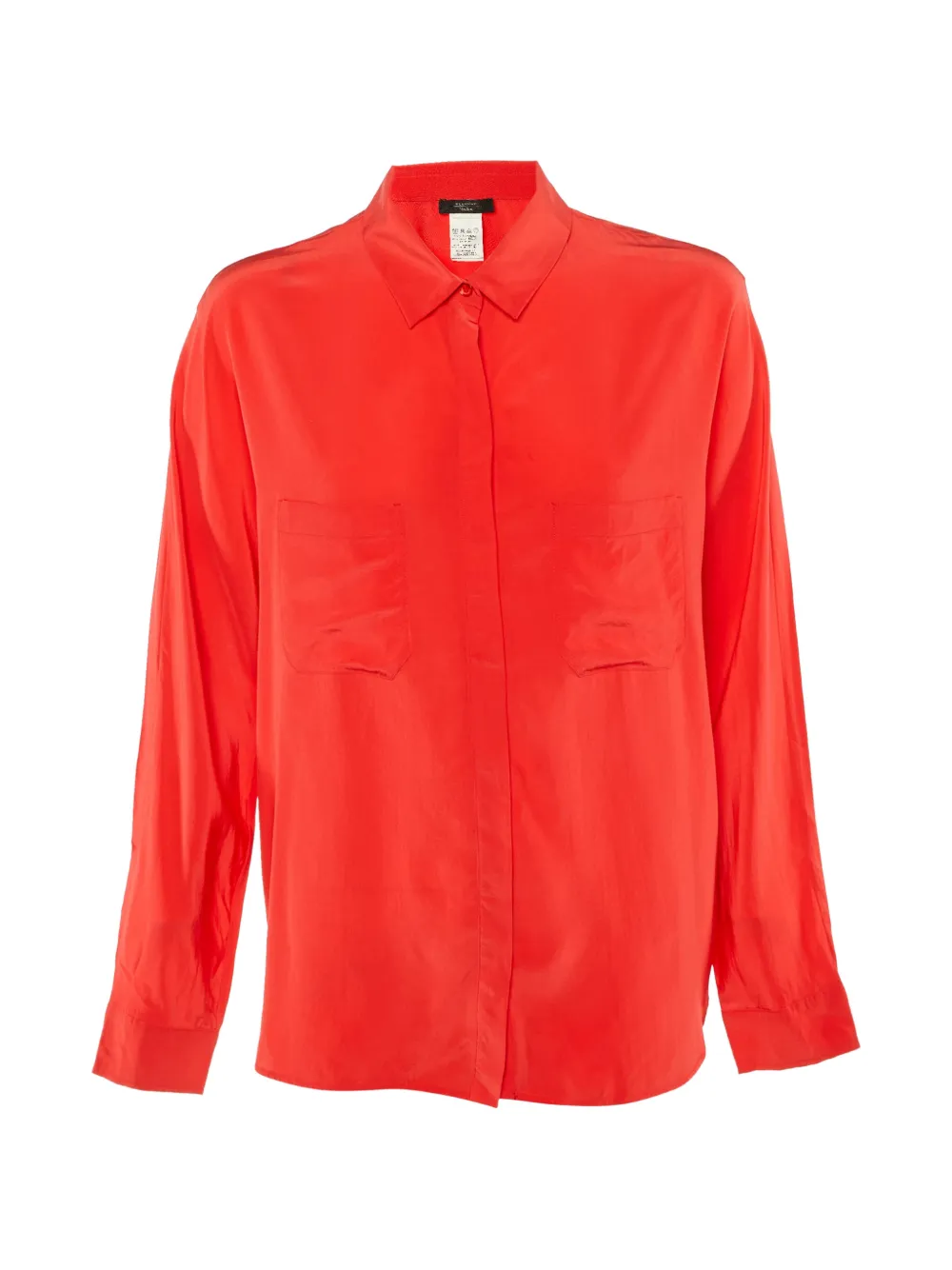 Weekend Max Mara button-front silk blouse - Rot