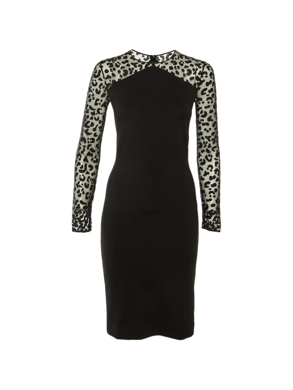Stella McCartney Pre-Owned animal-print long-sleeve midi dress - Nero