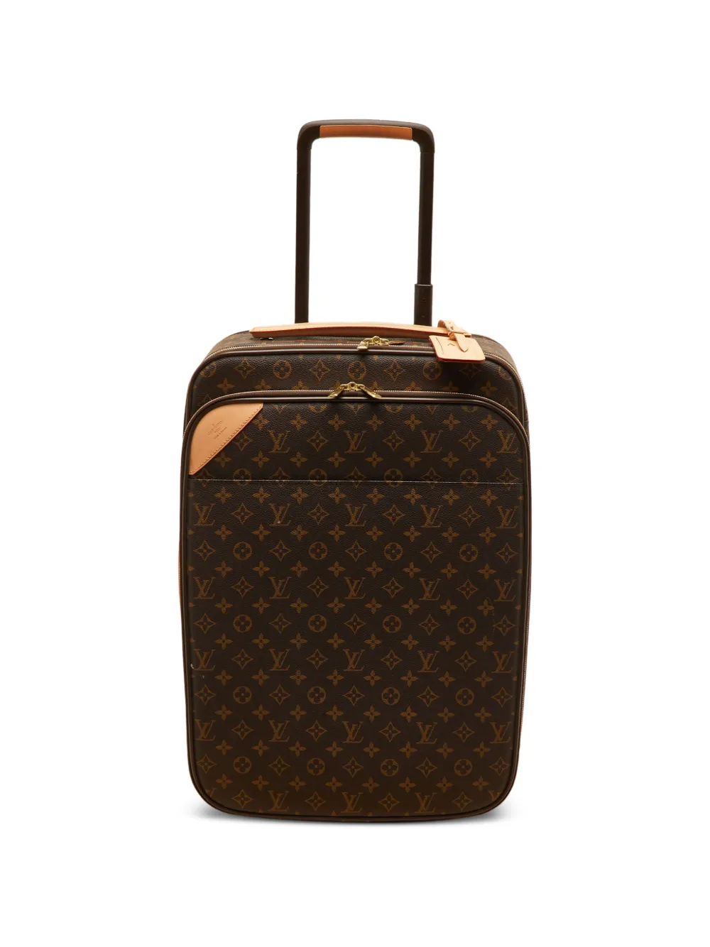 Louis Vuitton Pre-Owned 2019 Pegase monogram-pattern suitcase - Braun