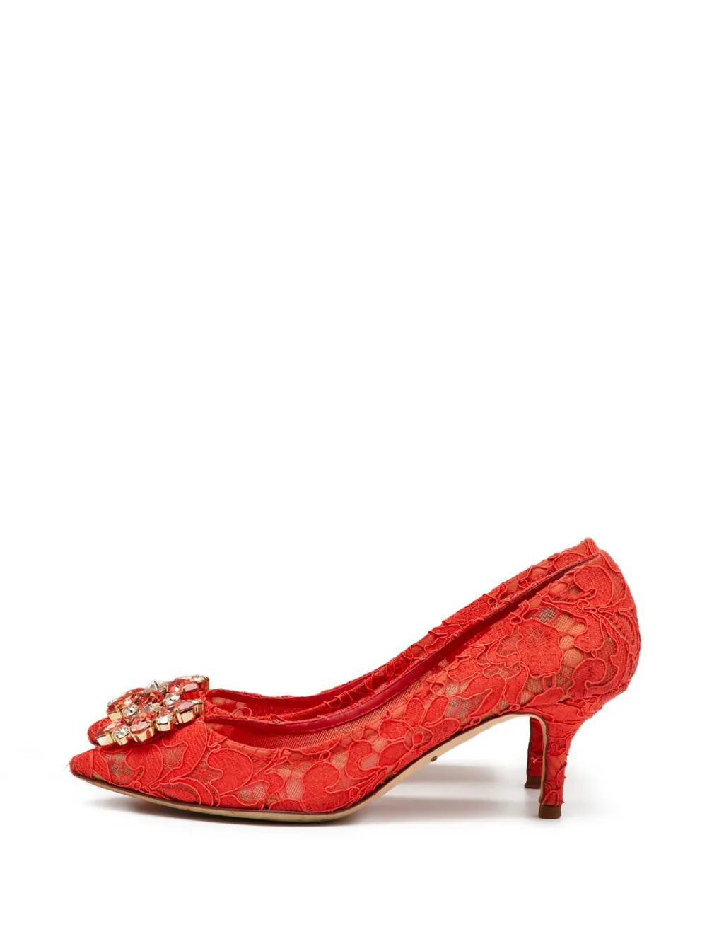 Dolce & Gabbana Pre-Owned Bellucci lace pumps - Arancione