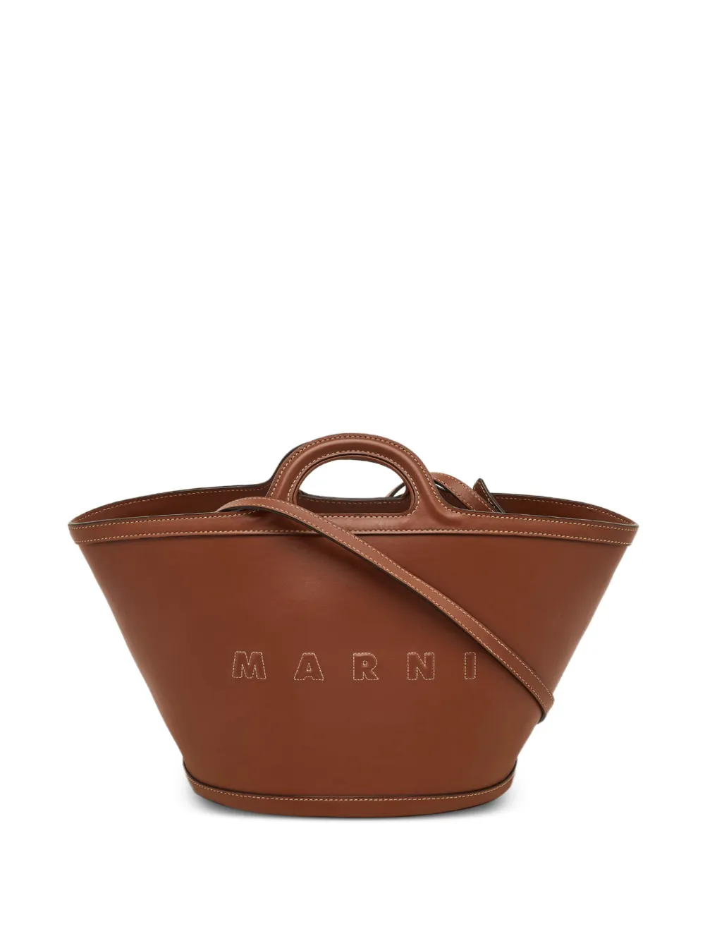 Marni Pre-Owned Tropicalia embroidered tote bag - Marrone