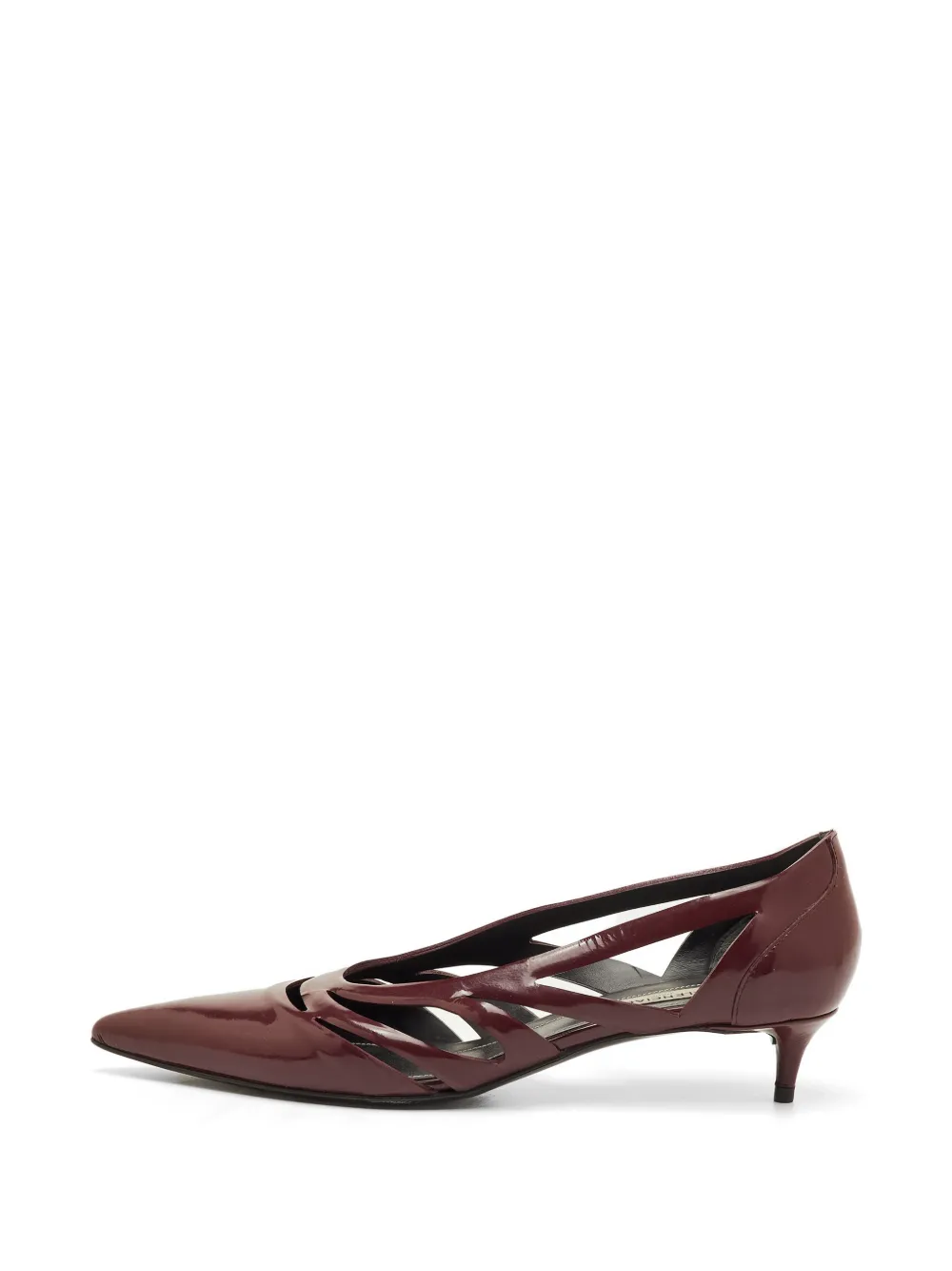 Balenciaga Pre-Owned cut-out patent leather pumps - Rosso