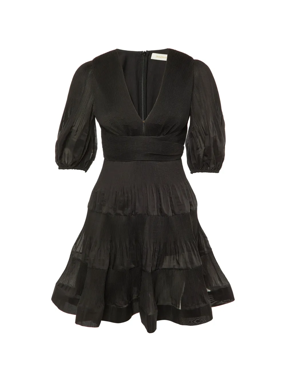 ZIMMERMANN Kleid mit Falten - Schwarz