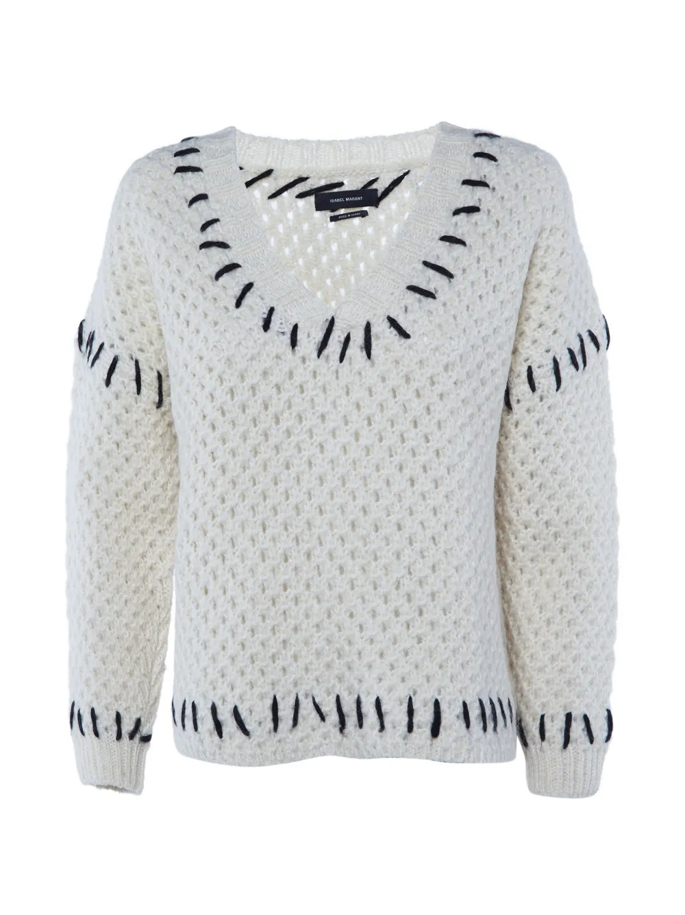 ISABEL MARANT crochet-knit oversized sweater - Toni neutri