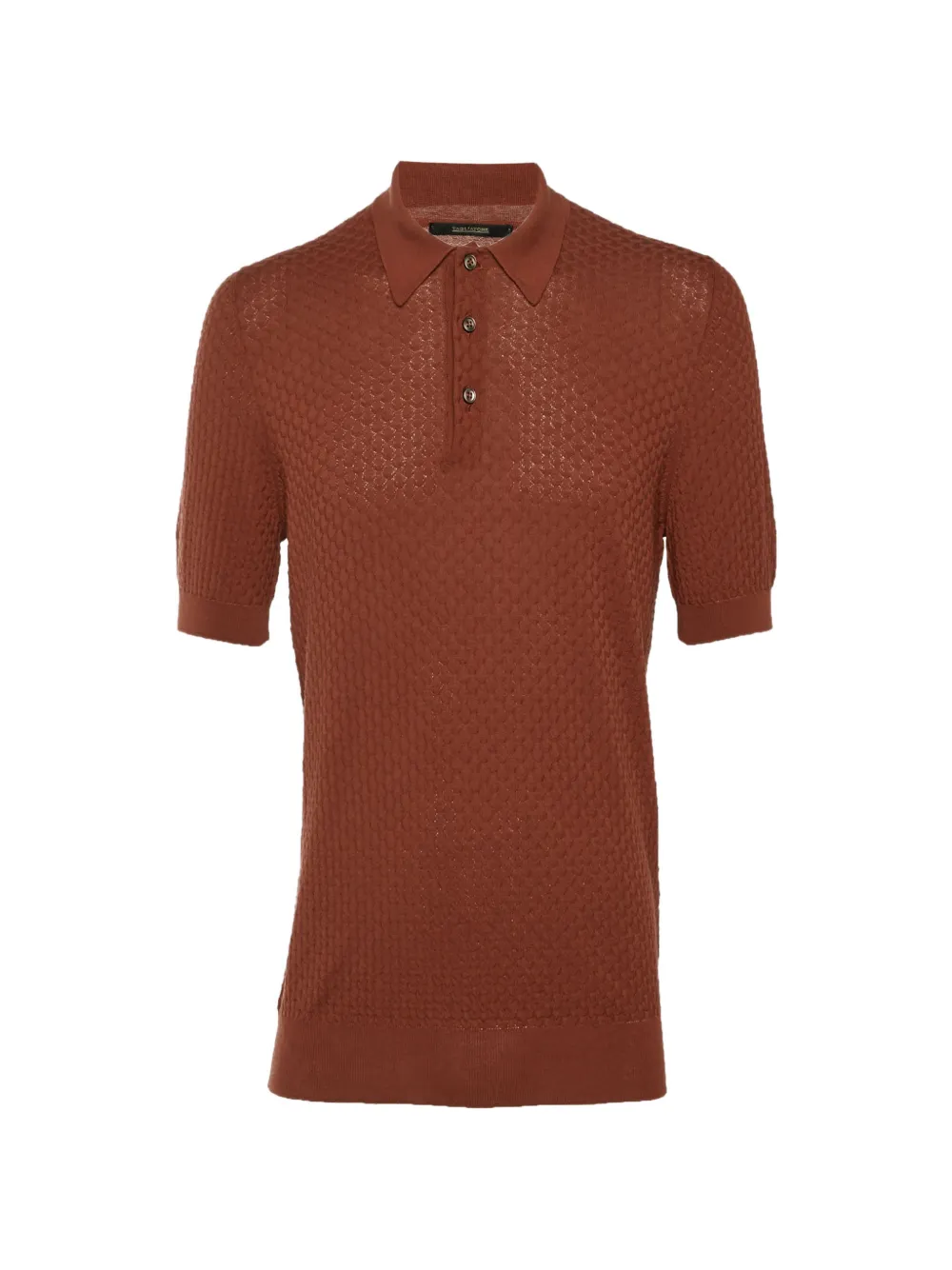 424 textured knit T-shirt - Rosso