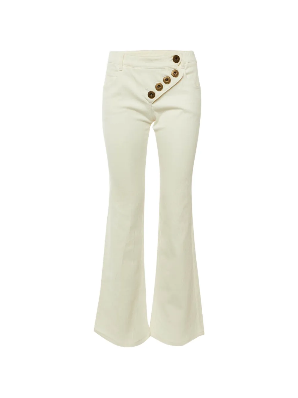 Chloé Pre-Owned crossover button jeans - Bianco