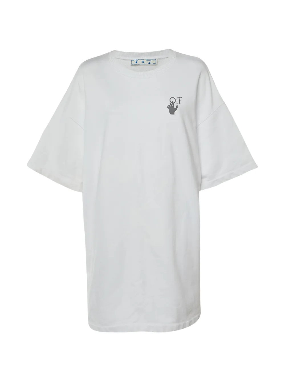 Off-White Pre-Owned Arrow-print T-shirt mini dress - Bianco