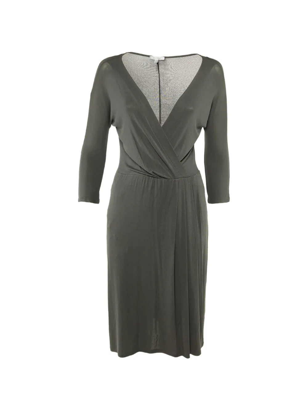 Max Mara wrap-style jersey midi dress - Grau
