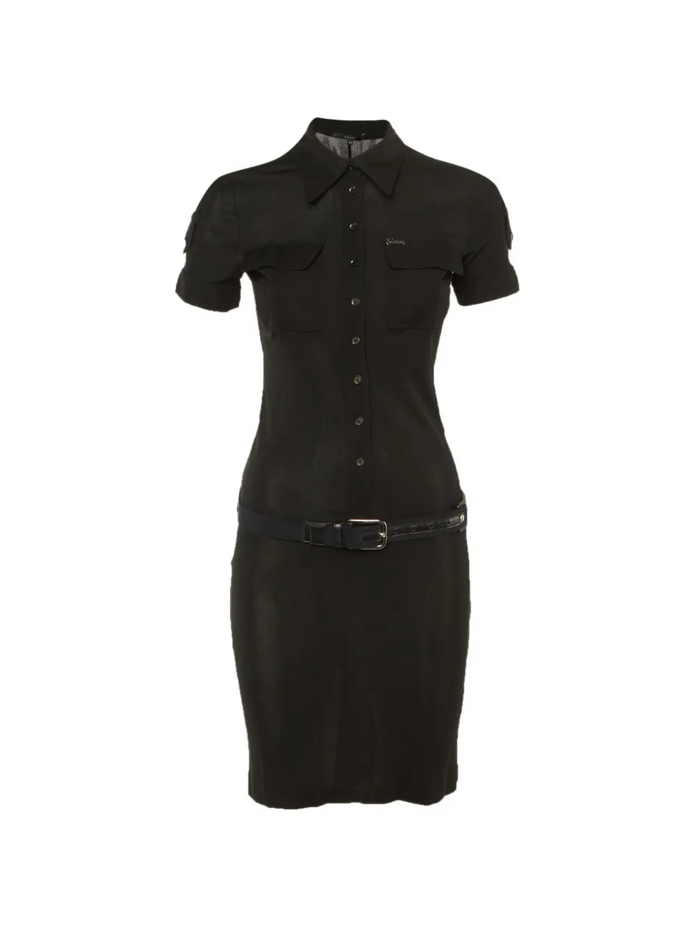 Gucci Pre-Owned mini pocket-front belted dress - Nero